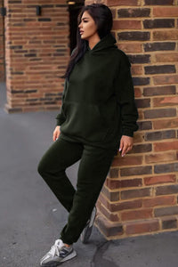 Női melegítőruha plus size bélelt, egyszínű 3602-23