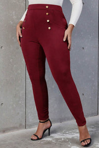 Női plus size nadrág gombokkal 6246