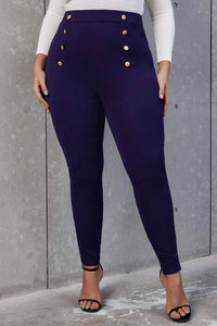 Női plus size nadrág gombokkal 6246