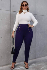 Pantaloni dama marimi mari cu nasturi 6246
