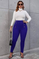 Pantaloni dama marimi mari cu nasturi 6246