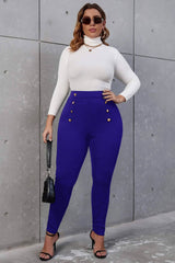 Női plus size nadrág gombokkal 6246