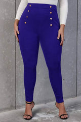 Női plus size nadrág gombokkal 6246