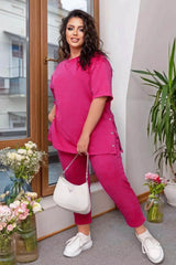 Női plus size melegítő kapcsokkal 8009-23