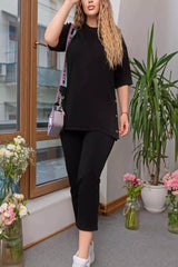 Női plus size melegítő kapcsokkal 8009-23
