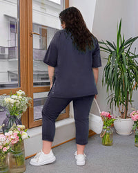 Női plus size melegítő kapcsokkal 8009-23