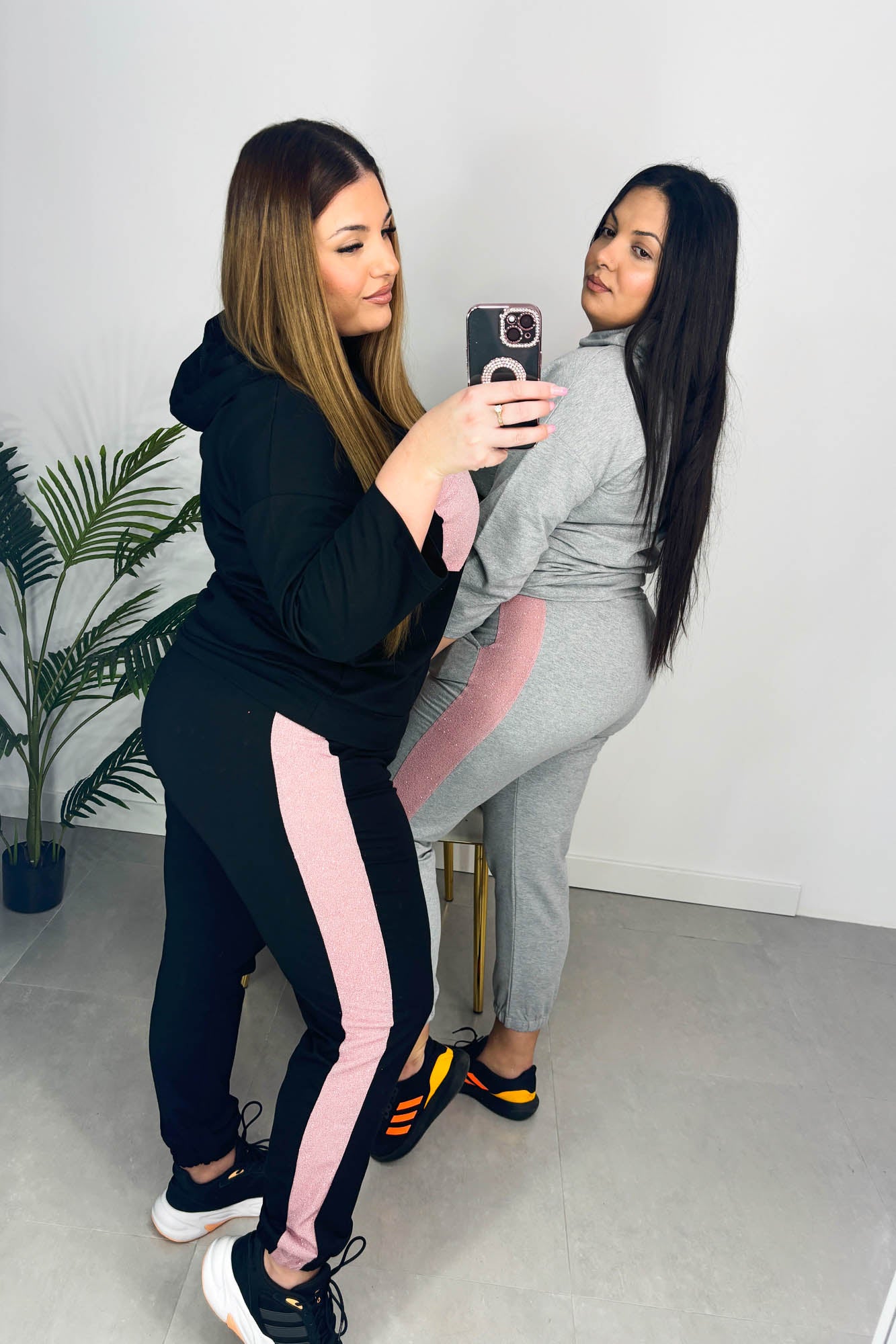 Női melegítőruha plus size Csillámos 8025-23