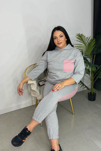 Női melegítőruha plus size Csillámos 8025-23