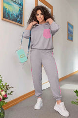 Női melegítőruha plus size Csillámos 8025-23