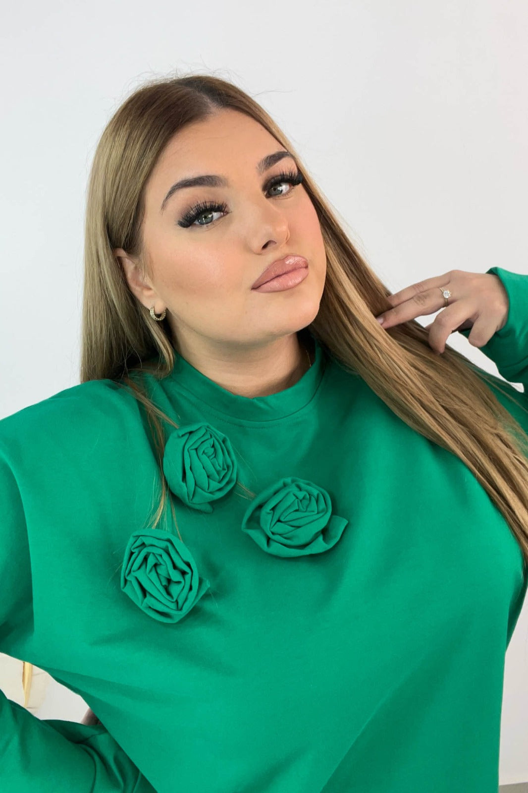 Női melegítőruha, plus size, Rose 8027