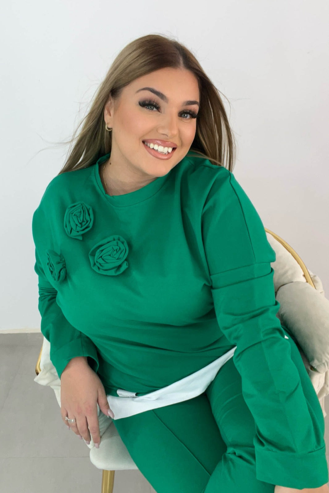 Női melegítőruha, plus size, Rose 8027