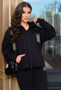 Női plus size melegítő zsebbel 8039