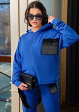 Női plus size melegítő zsebbel 8039