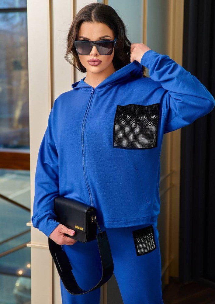 Női plus size melegítő zsebbel 8039