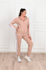 Női plus size csíkos melegítő 8047