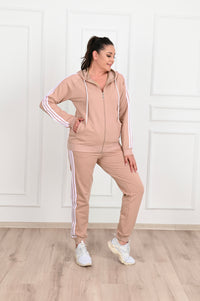 Női plus size csíkos melegítő 8047