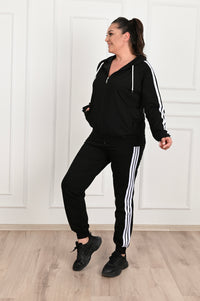 Női plus size csíkos melegítő 8047
