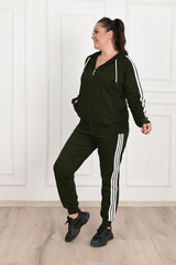 Női plus size csíkos melegítő 8047