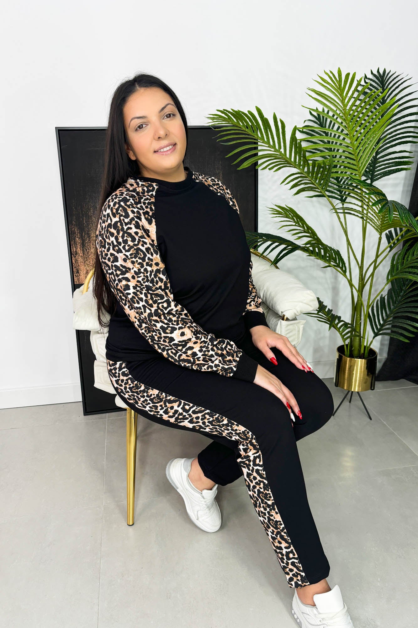 Női plus size melegítő állatmintával 8048