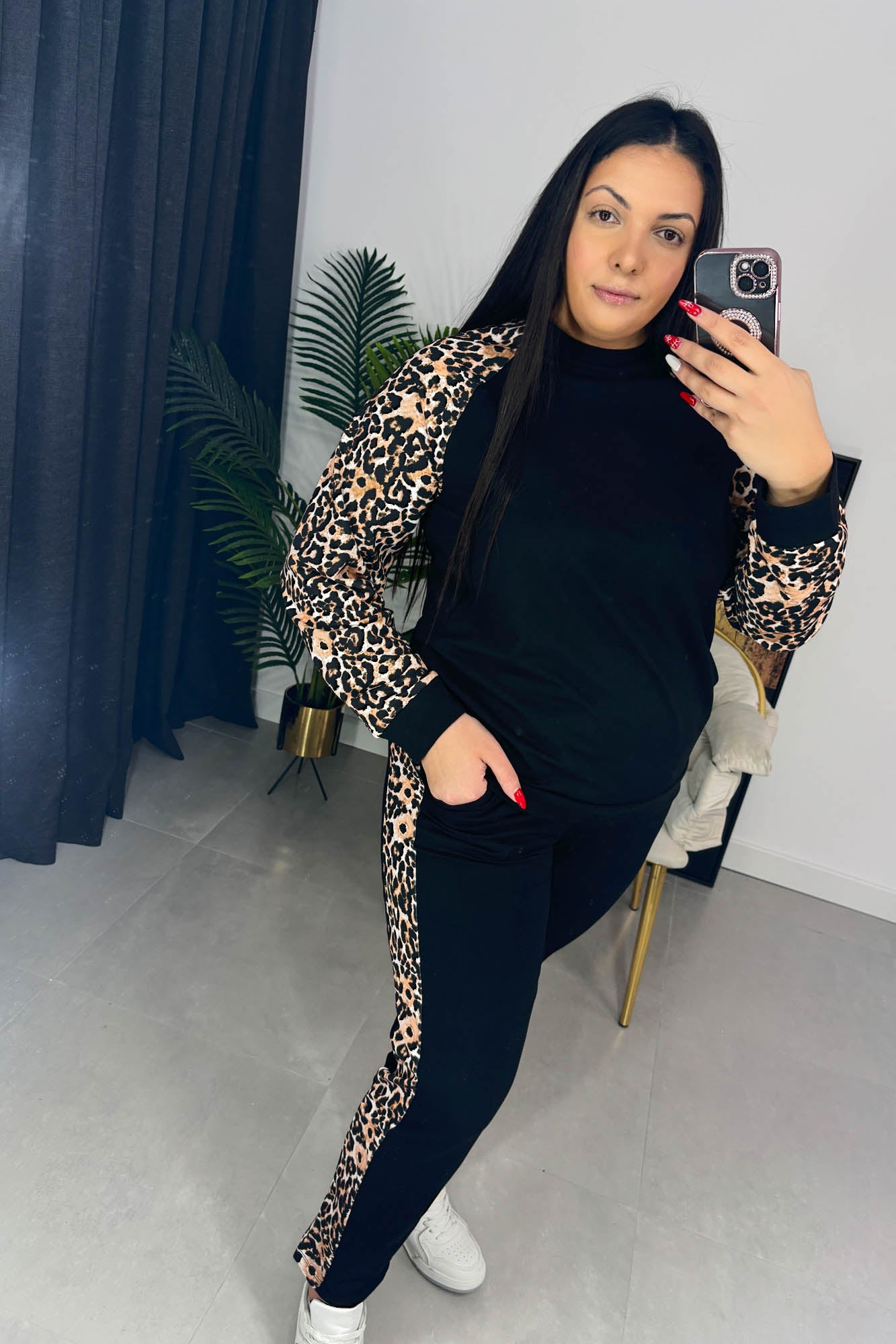 Női plus size melegítő állatmintával 8048