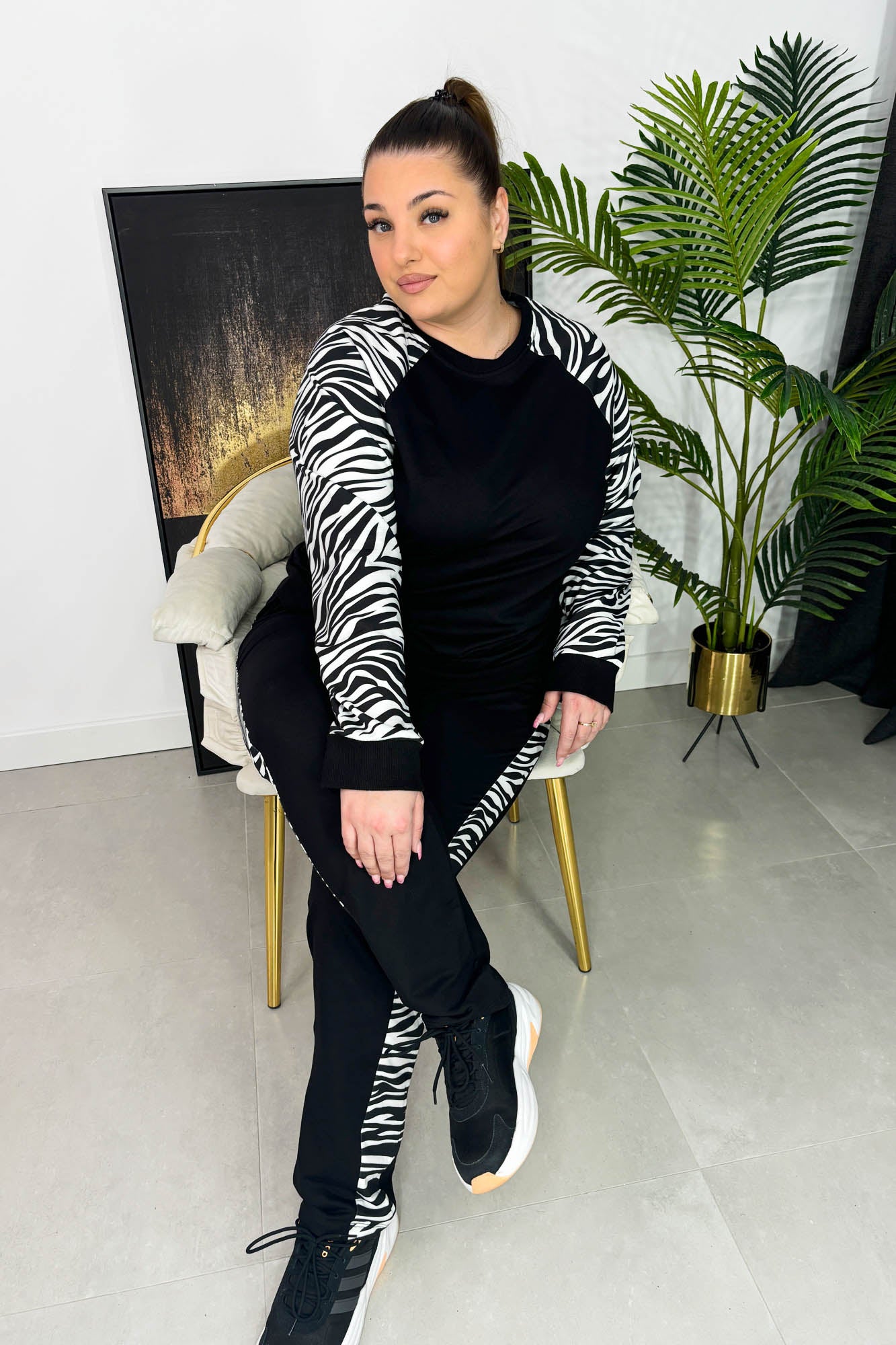 Női plus size melegítő állatmintával 8048