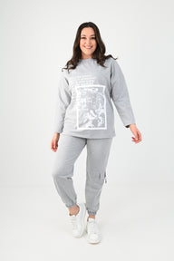 Női plus size pamut melegítő 8075