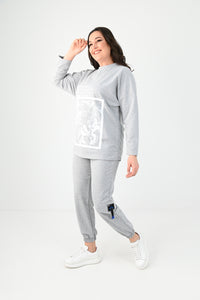 Női plus size pamut melegítő 8075