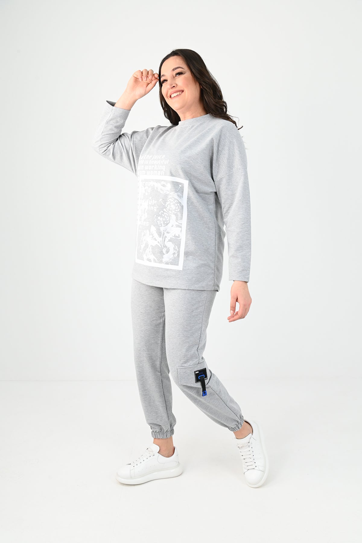 Női plus size pamut melegítő 8075