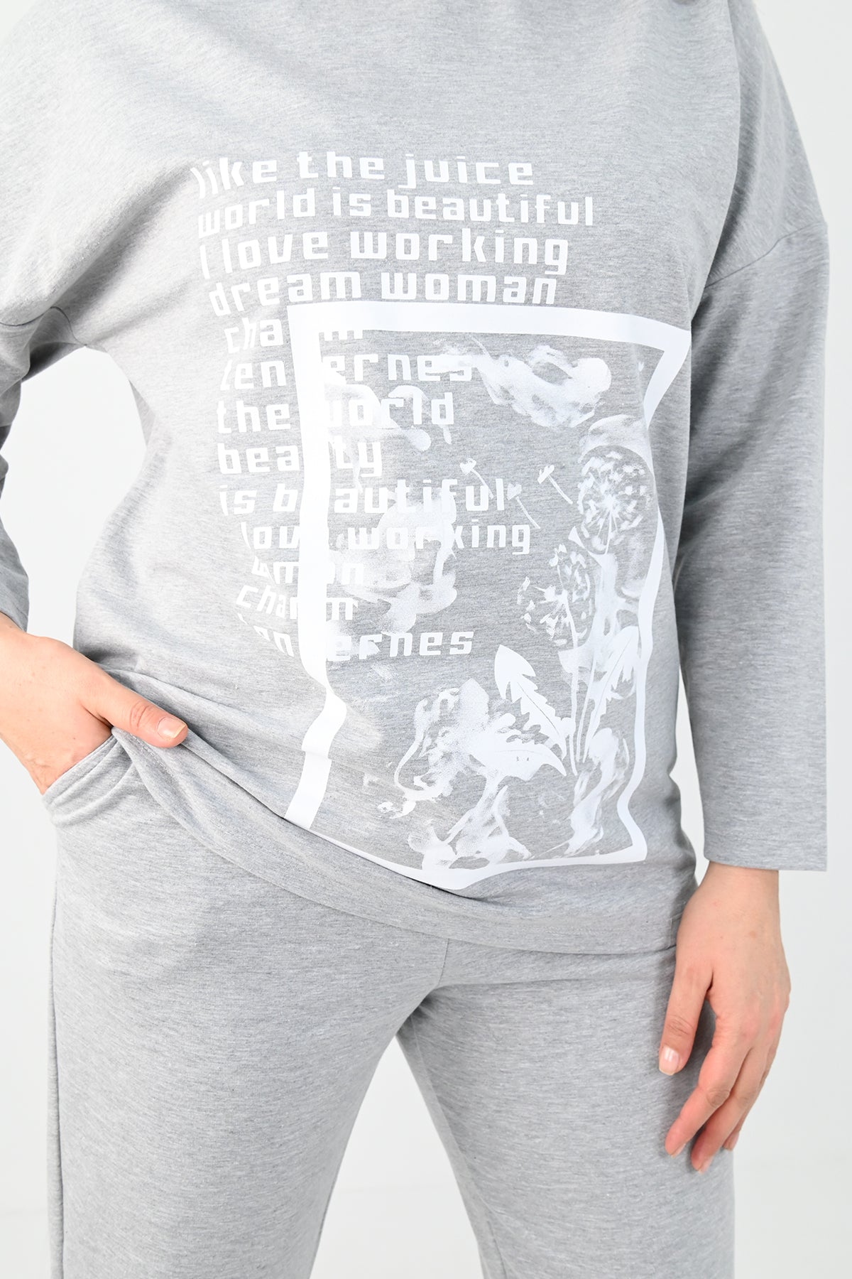 Női plus size pamut melegítő 8075