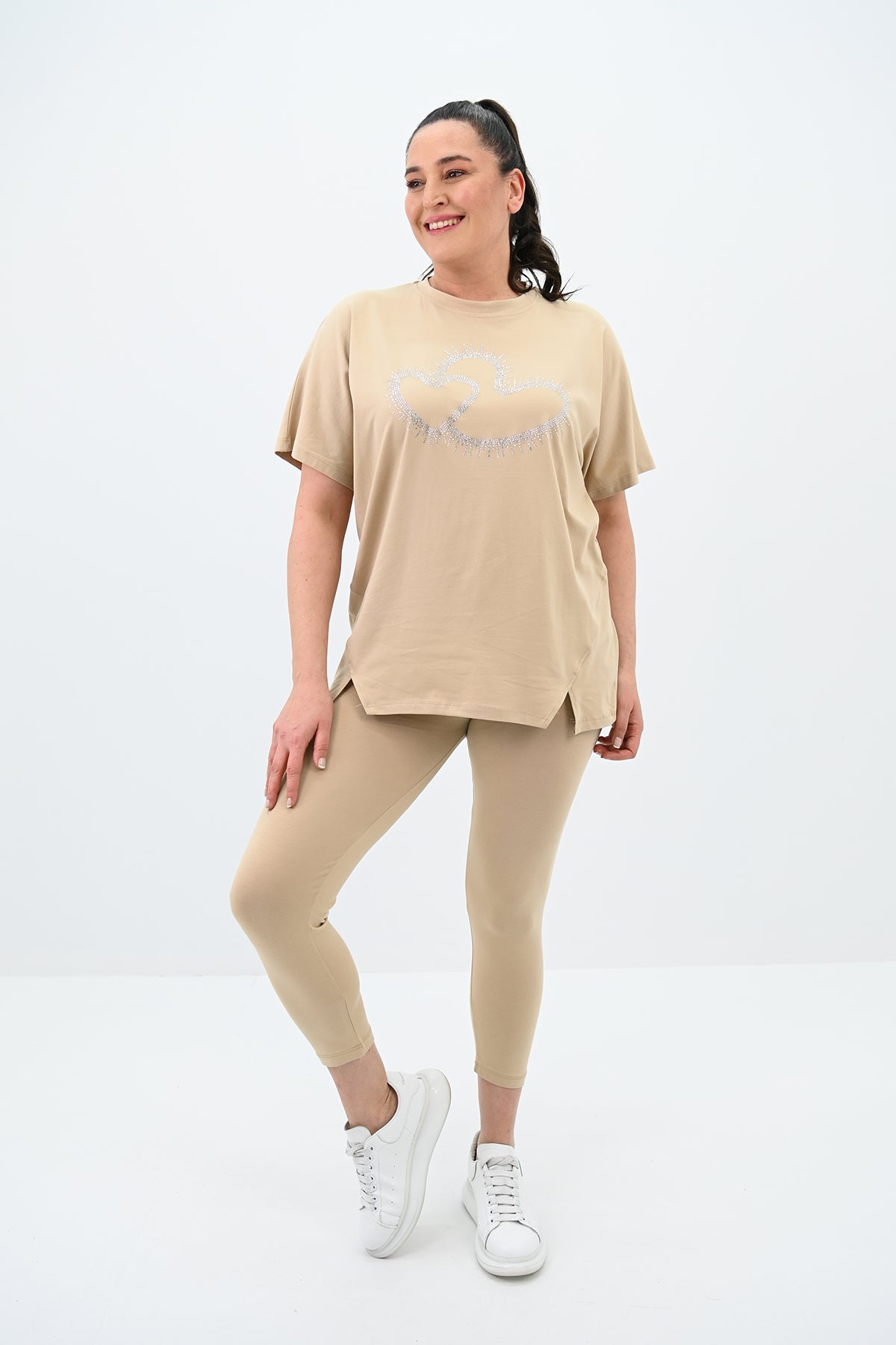 Női plus size melegítő 8085 szívek