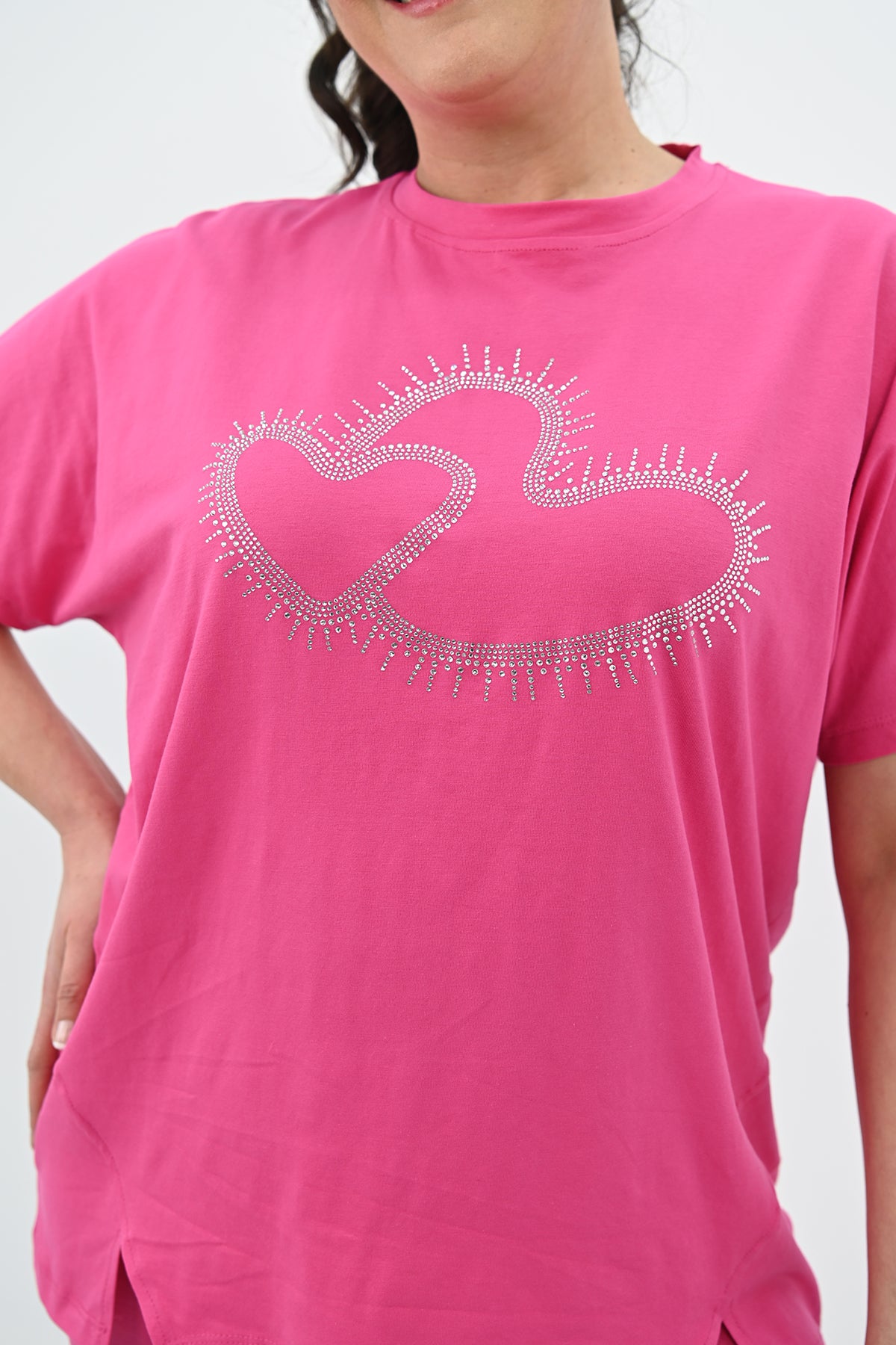 Női plus size melegítő 8085 szívek