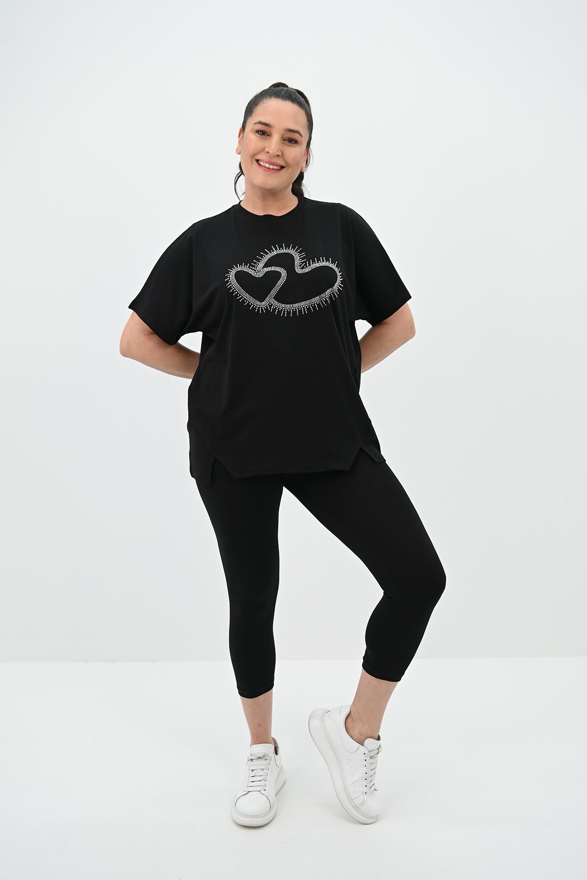 Női plus size melegítő 8085 szívek