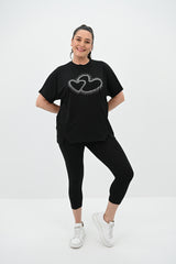 Női plus size melegítő 8085 szívek