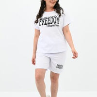 Női plus size melegítő Freedom rövidnadrág 8092