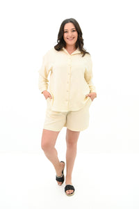 Női plus size rövidnadrág inggel 8121 -24