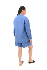 Női plus size rövidnadrág inggel 8121 -24