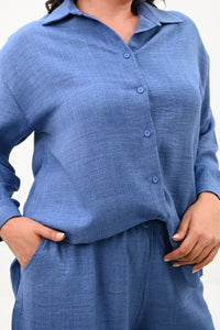 Női plus size rövidnadrág inggel 8121 -24