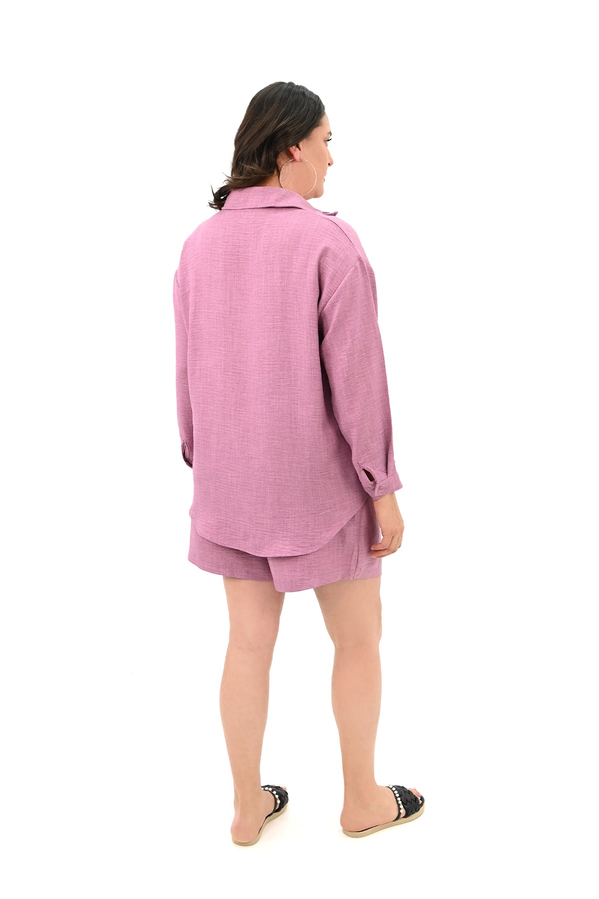 Női plus size rövidnadrág inggel 8121 -24