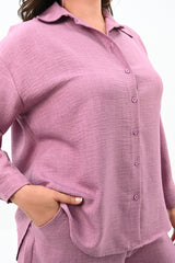 Női plus size rövidnadrág inggel 8121 -24