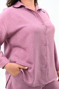 Női plus size rövidnadrág inggel 8121 -24