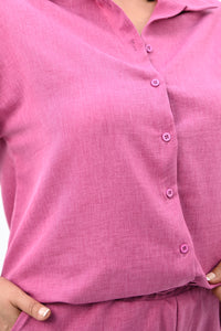 Női plus size rövidnadrág inggel 8121 -24