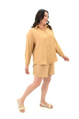 Női plus size rövidnadrág inggel 8121 -24
