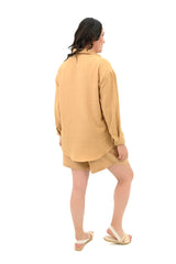 Női plus size rövidnadrág inggel 8121 -24