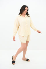 Női plus size rövidnadrág inggel 8121 -24