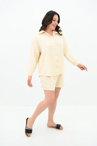 Női plus size rövidnadrág inggel 8121 -24
