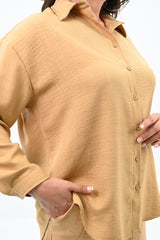 Női plus size rövidnadrág inggel 8121 -24