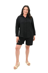 Női plus size rövidnadrág inggel 8121 -24