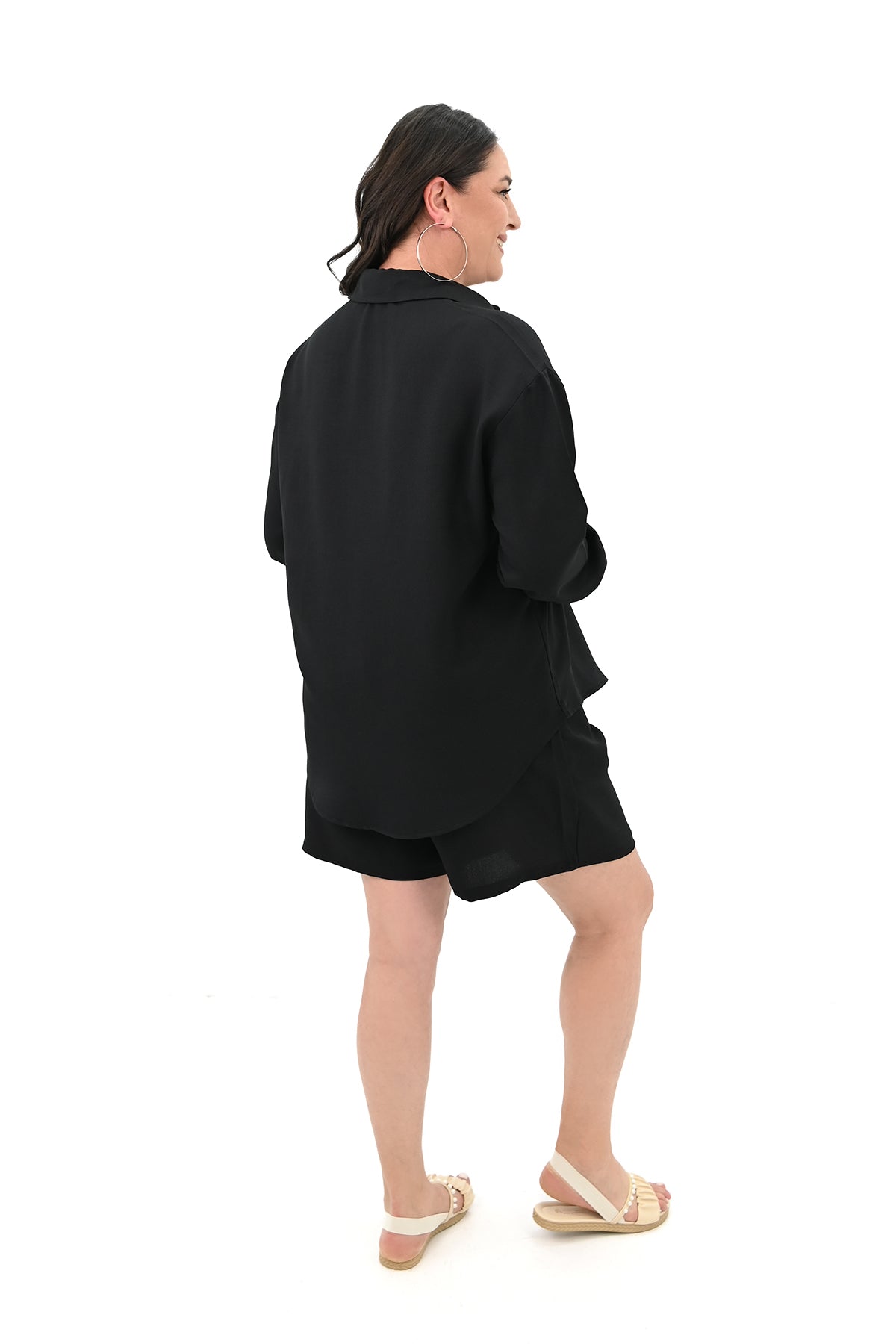 Női plus size rövidnadrág inggel 8121 -24