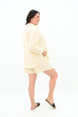Női plus size rövidnadrág inggel 8121 -24