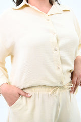 Női plus size rövidnadrág inggel 8121 -24